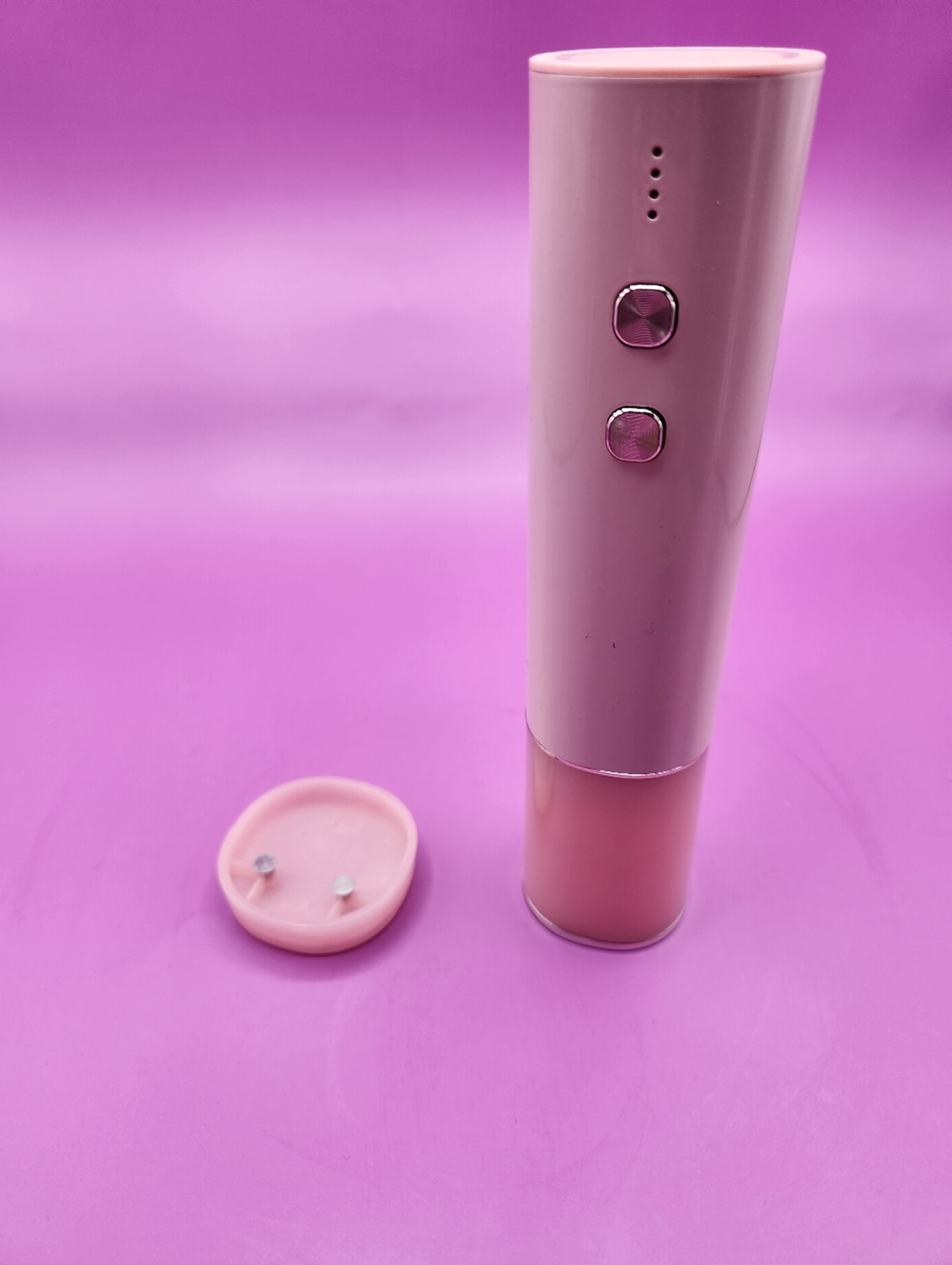 Pink Electric Wine Bottle Opener & Foil Cutter Set | Cordless & Rechargeable - Picture 2 of 10